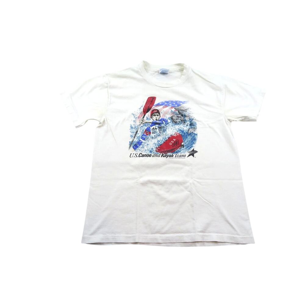 Olympics Canoe And Kayak Team Summer Games 1996 White T-shirt Sz M